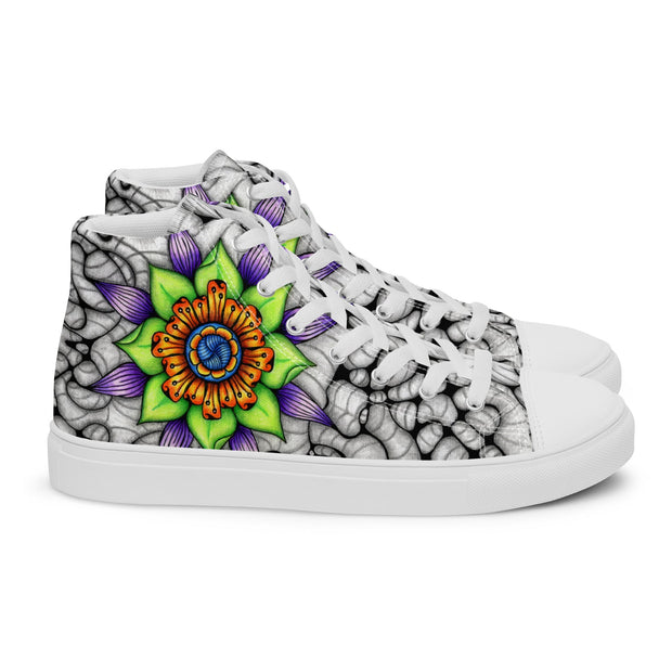 Ethereal Men’s high top canvas shoes - Martin K Designs
