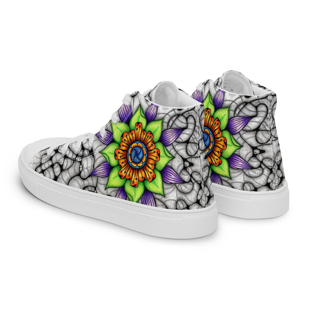 Ethereal Men’s high top canvas shoes - Martin K Designs