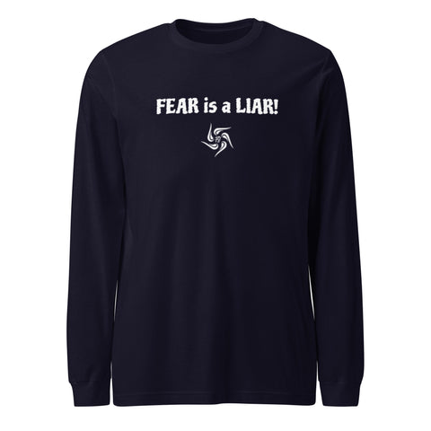 FEAR is a LIAR Dark Unisex Long Sleeve T-Shirt - additional view