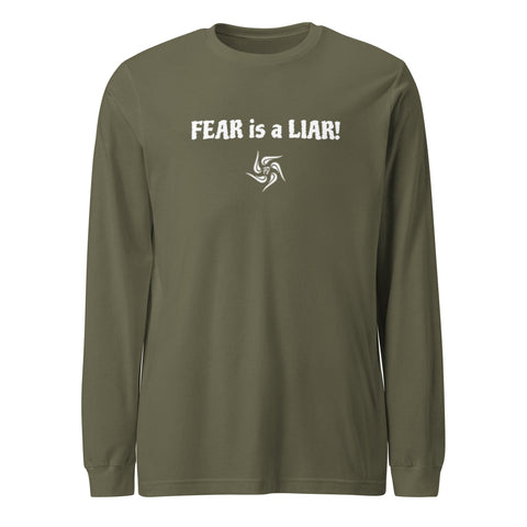 FEAR is a LIAR Dark Unisex Long Sleeve T-Shirt - detail view