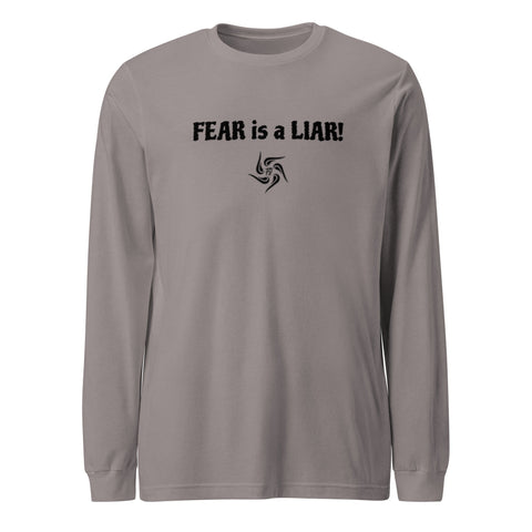 FEAR is a LIAR Light Unisex Long Sleeve T-Shirt - detail view