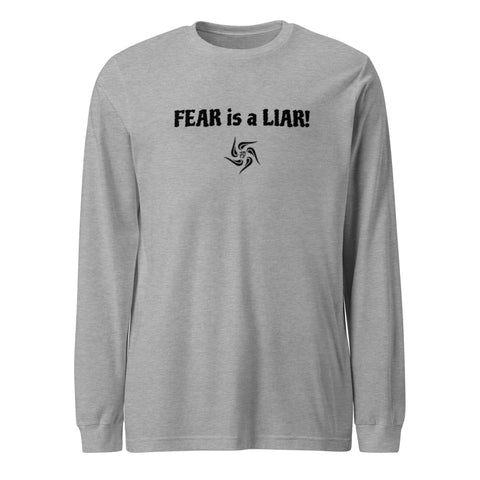 FEAR is a LIAR Light Unisex Long Sleeve T-Shirt - left side view