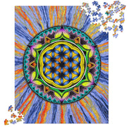 Flower of Life I Mandala Jigsaw Puzzle - Martin K Designs
