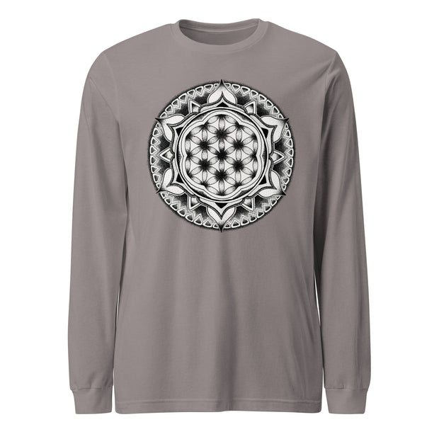 Flower of Life I Mandala Unisex Long Sleeve Tee - Martin K Designs