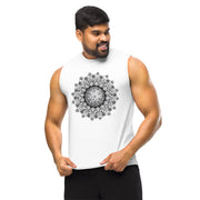 Flower of Life II Mandala 4 Unisex Muscle Shirt - Martin K Designs