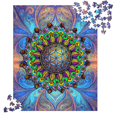 Flower of Life II Mandala Jigsaw Puzzle - Martin K Designs