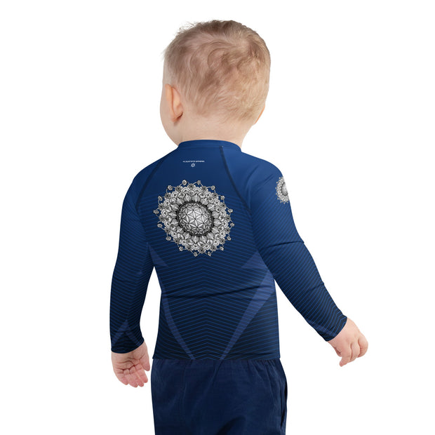 Flower Of Life II Mandala Kids Rash Guard - Martin K Designs