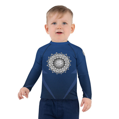 Flower Of Life II Mandala Kids Rash Guard - Martin K Designs