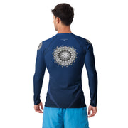 Flower Of Life II Mandala Men's Rash Guard - Martin K Designs