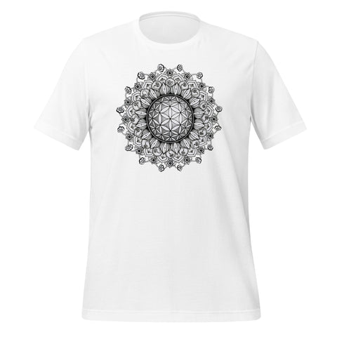 Flower of Life II Mandala Unisex Eco t-shirt - Martin K Designs