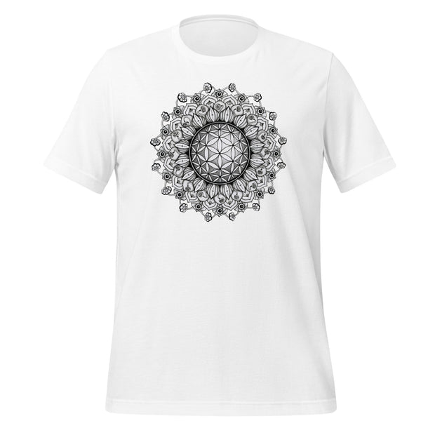 Flower of Life II Mandala Unisex Eco t-shirt - Martin K Designs