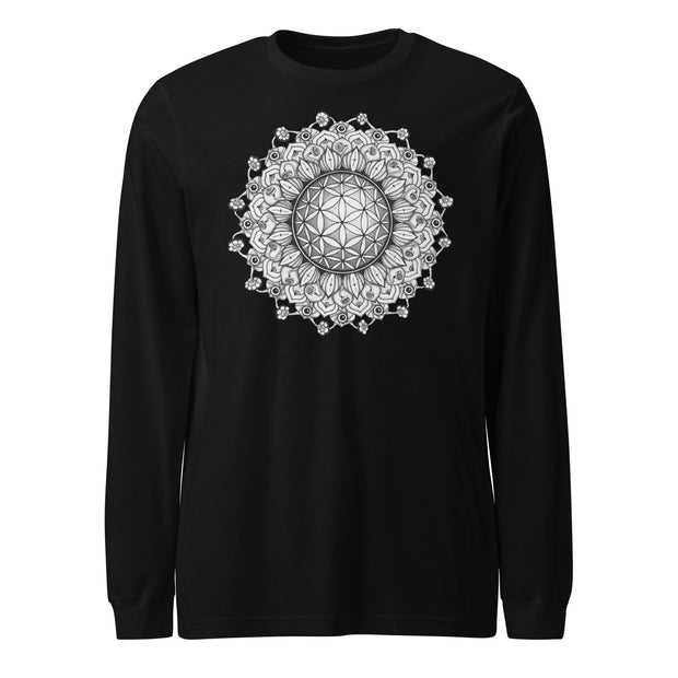 Flower of Life II Mandala Unisex Long Sleeve Tee - Martin K Designs