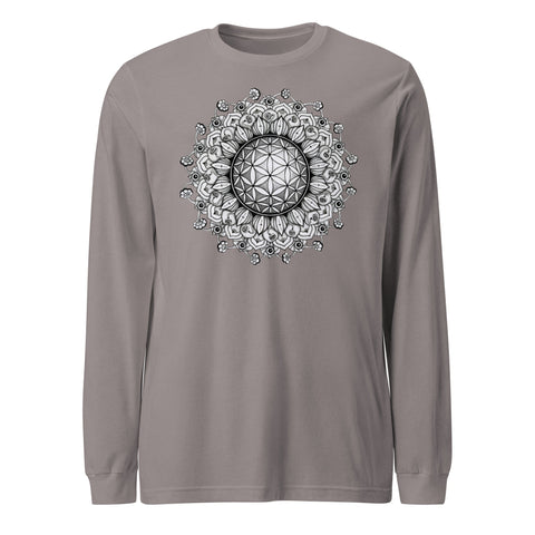 Flower of Life II Mandala Unisex Long Sleeve Tee - Martin K Designs