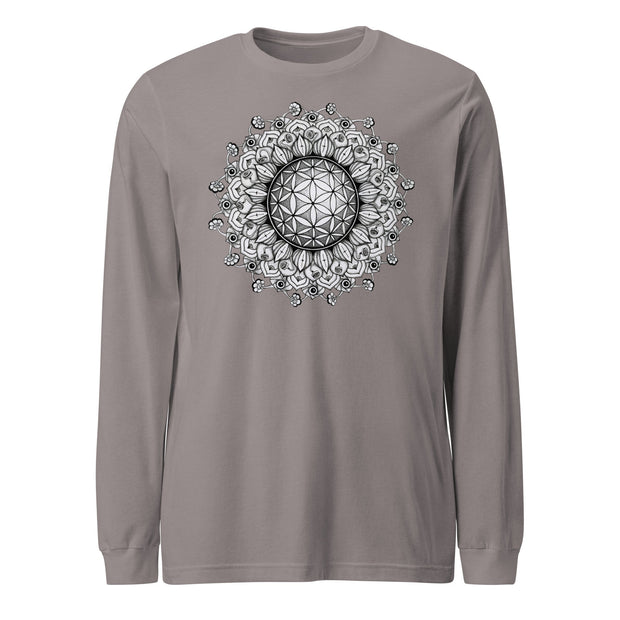 Flower of Life II Mandala Unisex Long Sleeve Tee - Martin K Designs