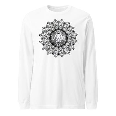 Flower of Life II Mandala Unisex Long Sleeve Tee - Martin K Designs