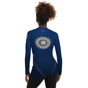 Flower Of Life II Mandala Women's Rash Guard - Martin K Designs