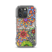 Flowers Over Dark Clear Case for iPhone® - Martin K Designs