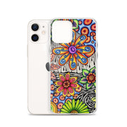 Flowers Over Dark Clear Case for iPhone® - Martin K Designs