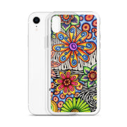 Flowers Over Dark Clear Case for iPhone® - Martin K Designs