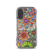 Flowers Over Dark Clear Case for iPhone® - Martin K Designs