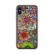 Flowers Over Dark Clear Case for iPhone® - Martin K Designs