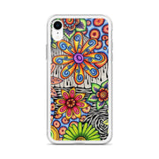 Flowers Over Dark Clear Case for iPhone® - Martin K Designs