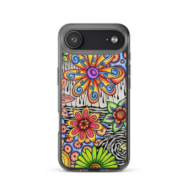 Flowers Over Dark Clear Case for iPhone® - Flowstate Apparel