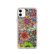 Flowers Over Dark Clear Case for iPhone® - Martin K Designs