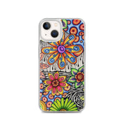 Flowers Over Dark Clear Case for iPhone® - Martin K Designs