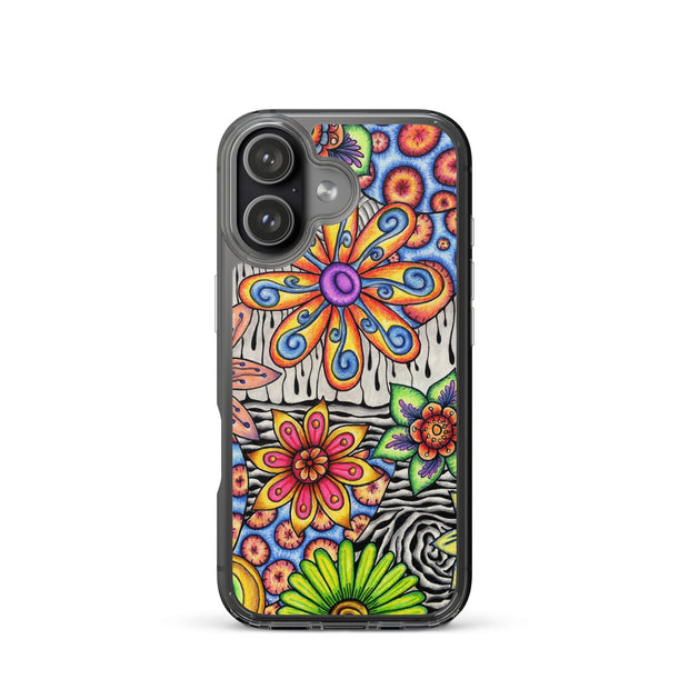 Flowers Over Dark Clear Case for iPhone® - Flowstate Apparel