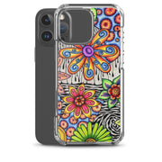 Flowers Over Dark Clear Case for iPhone® - Martin K Designs