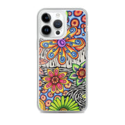 Flowers Over Dark Clear Case for iPhone® - Martin K Designs
