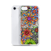 Flowers Over Dark Clear Case for iPhone® - Martin K Designs