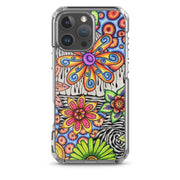 Flowers Over Dark Clear Case for iPhone® - Martin K Designs