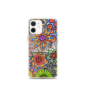 Flowers Over Dark Clear Case for iPhone® - Martin K Designs