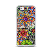 Flowers Over Dark Clear Case for iPhone® - Martin K Designs