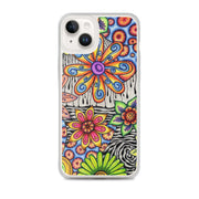 Flowers Over Dark Clear Case for iPhone® - Martin K Designs