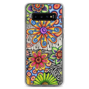 Flowers Over Dark Clear Case for Samsung® - Martin K Designs