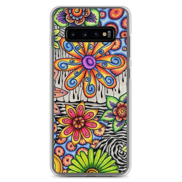 Flowers Over Dark Clear Case for Samsung® - Martin K Designs