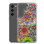 Flowers Over Dark Clear Case for Samsung® - Martin K Designs