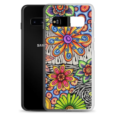 Flowers Over Dark Clear Case for Samsung® - Martin K Designs