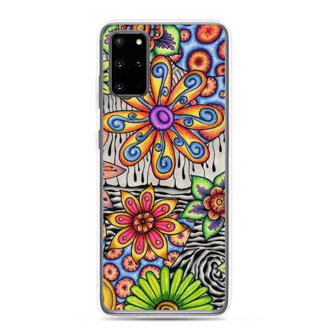 Flowers Over Dark Clear Case for Samsung® - Martin K Designs