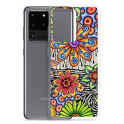 Flowers Over Dark Clear Case for Samsung® - Martin K Designs