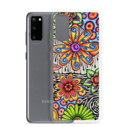 Flowers Over Dark Clear Case for Samsung® - Martin K Designs