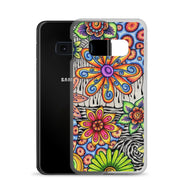 Flowers Over Dark Clear Case for Samsung® - Martin K Designs