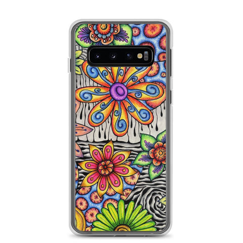 Flowers Over Dark Clear Case for Samsung® - Martin K Designs