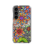 Flowers Over Dark Clear Case for Samsung® - Martin K Designs