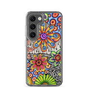 Flowers Over Dark Clear Case for Samsung® - Martin K Designs