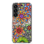 Flowers Over Dark Clear Case for Samsung® - Martin K Designs