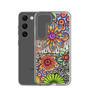 Flowers Over Dark Clear Case for Samsung® - Martin K Designs